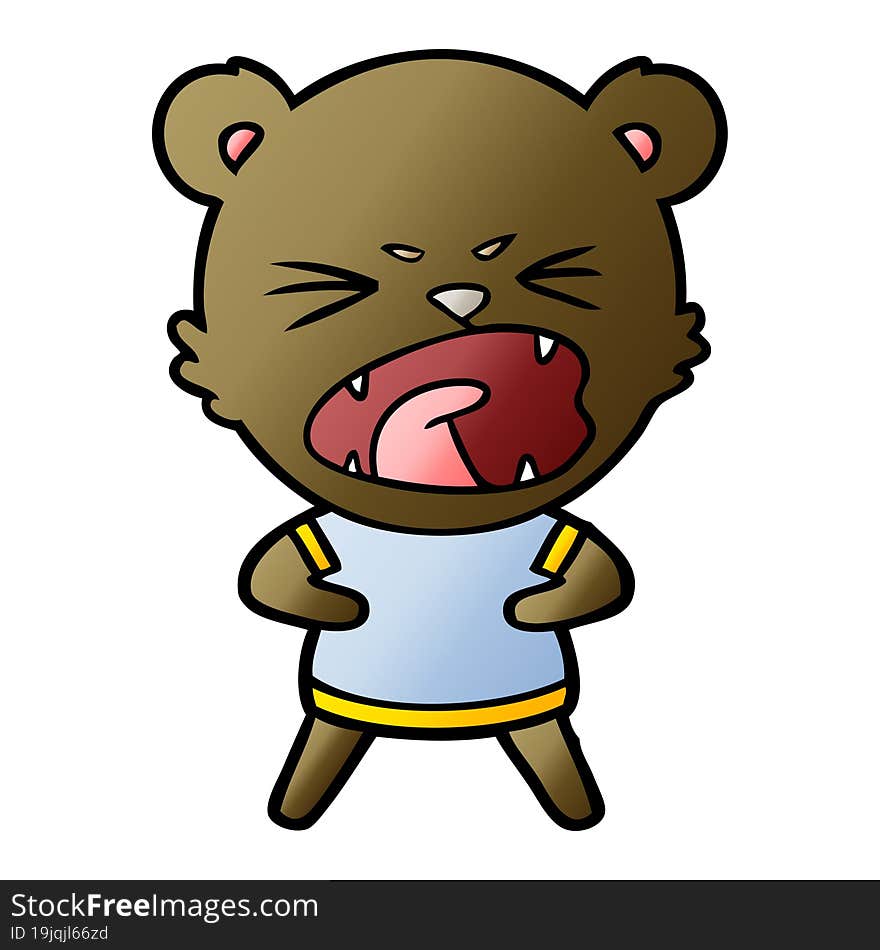 angry cartoon bear. angry cartoon bear