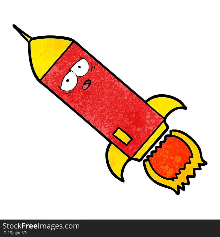 cartoon rocket. cartoon rocket