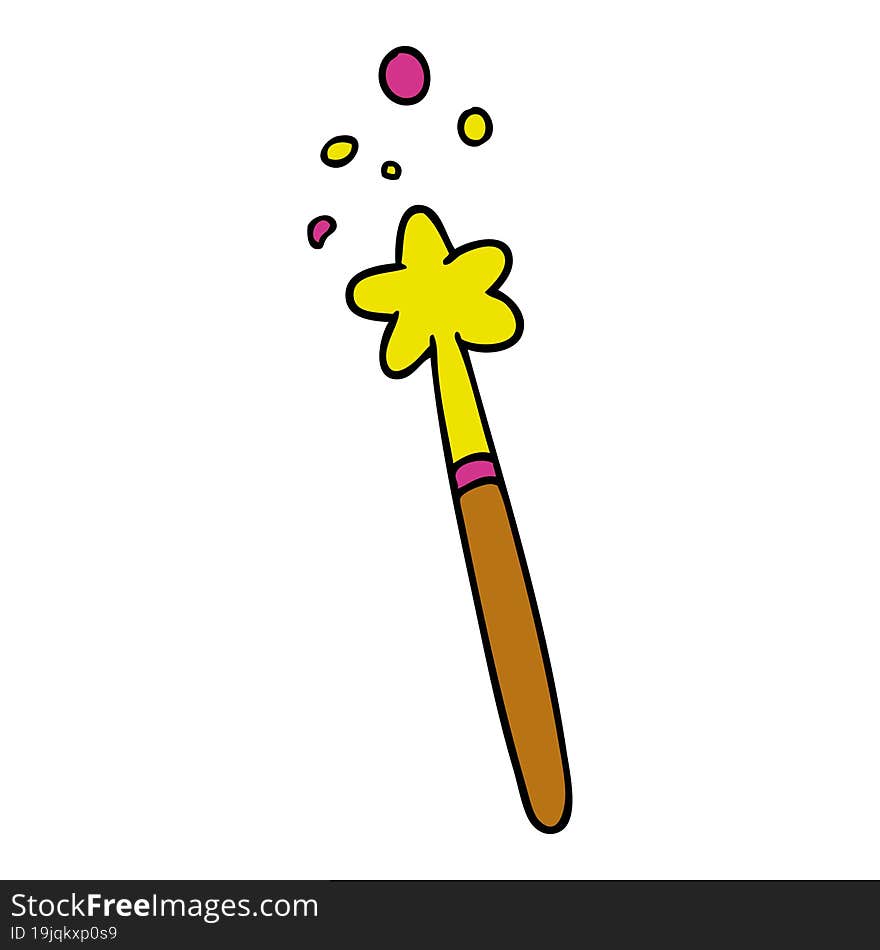 cartoon doodle of a magic wand