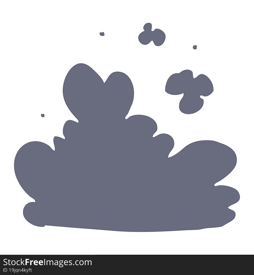 flat color style cartoon cloud