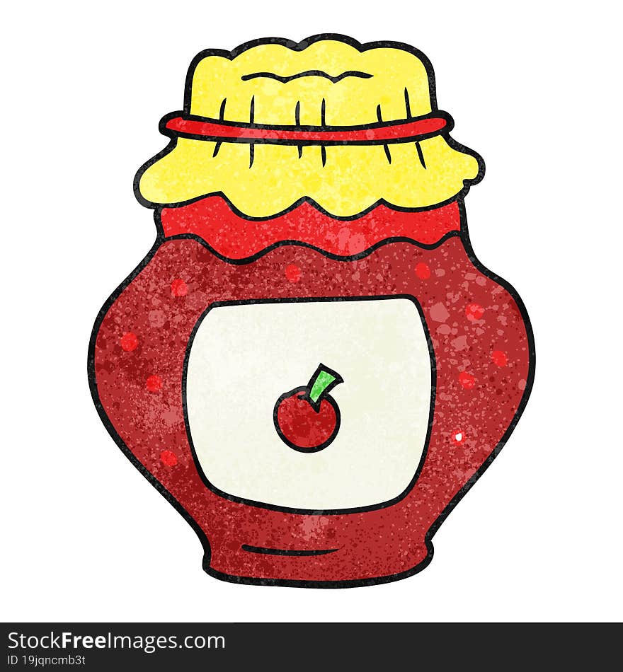 Textured Cartoon Jar Of Jam