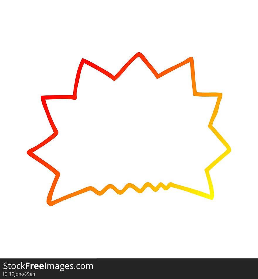 warm gradient line drawing cartoon big  bang explosion