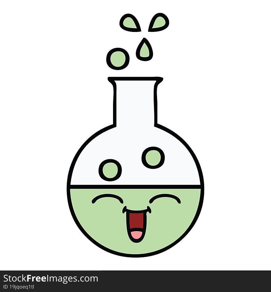 cute cartoon test tube