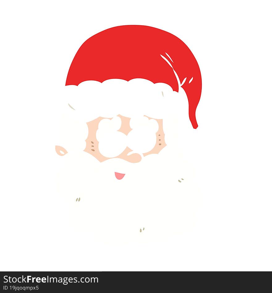 Flat Color Style Cartoon Santa Claus