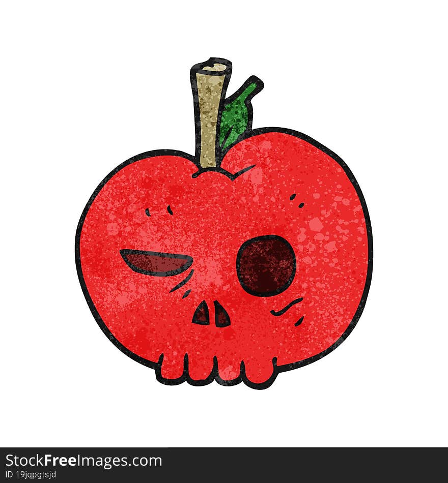 textured cartoon poison apple