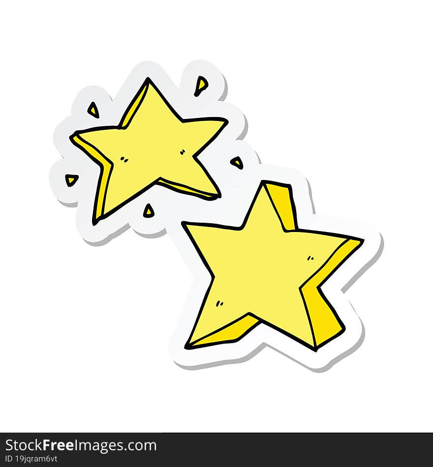 sticker of a cartoon star