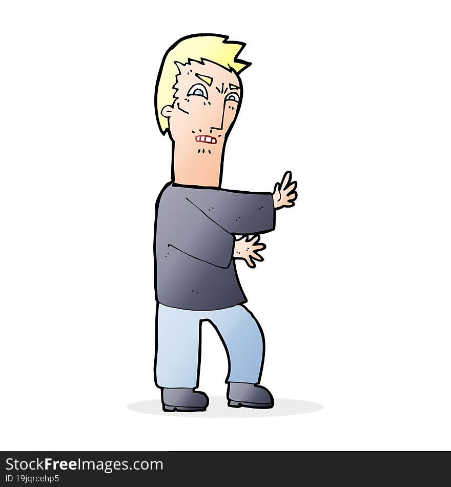 cartoon angry man