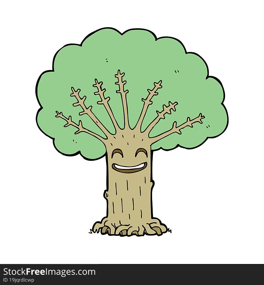 Cartoon Happy Tree