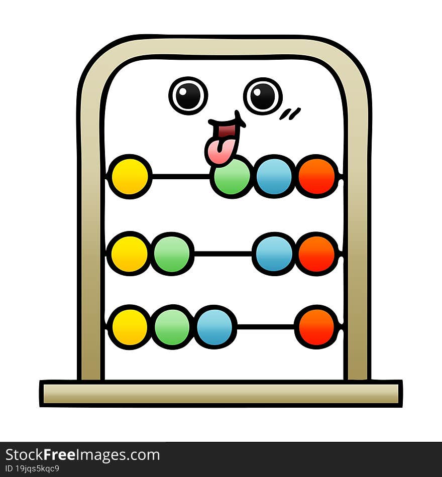 Gradient Shaded Cartoon Abacus