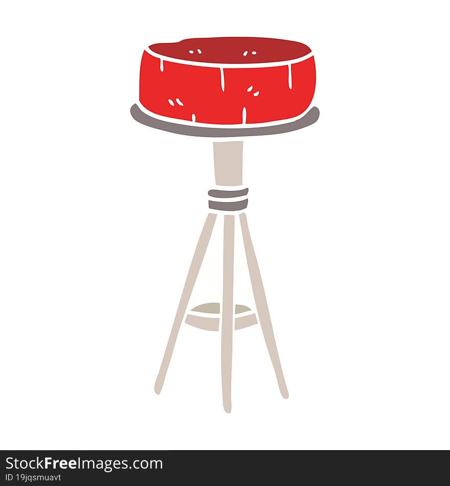 Cartoon Doodle Breakfast Stool