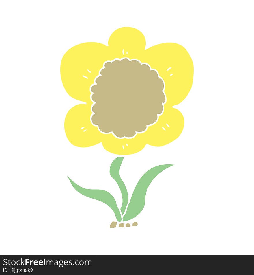 flat color style cartoon flower