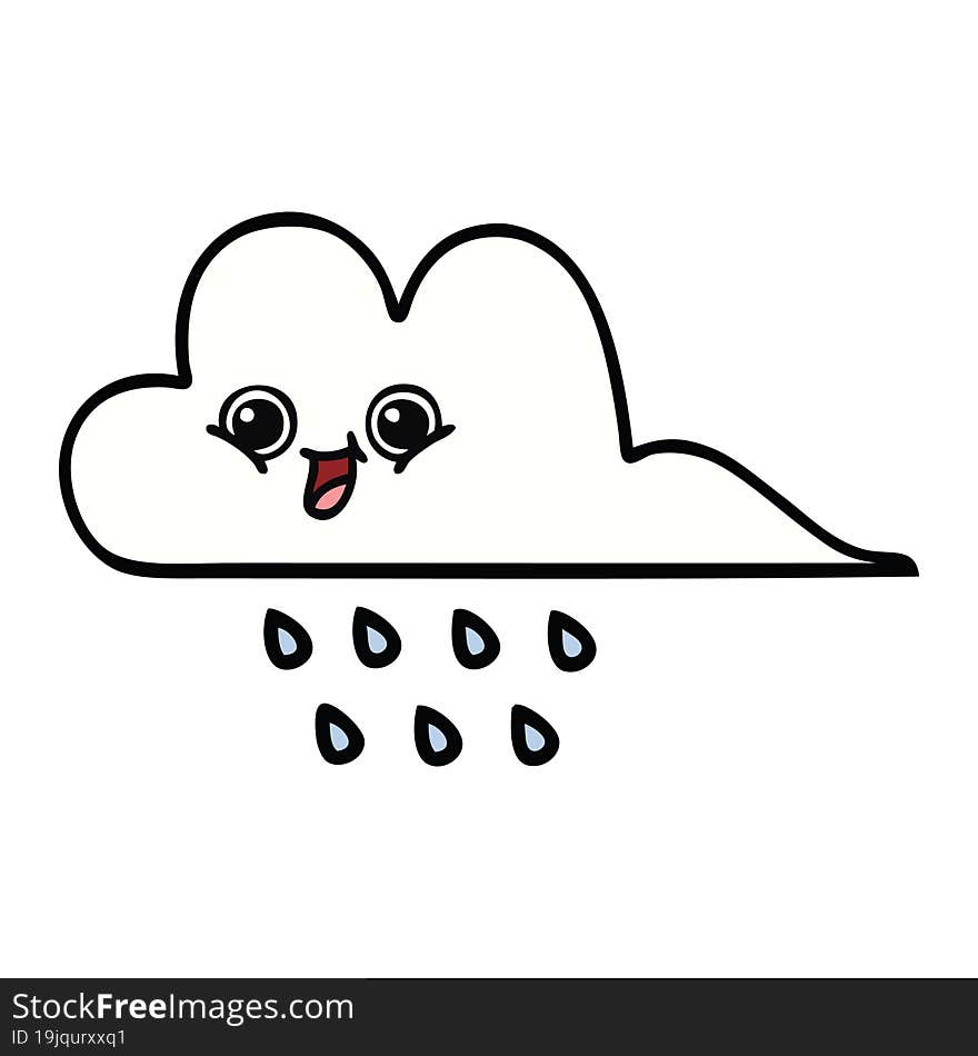 cute cartoon rain cloud