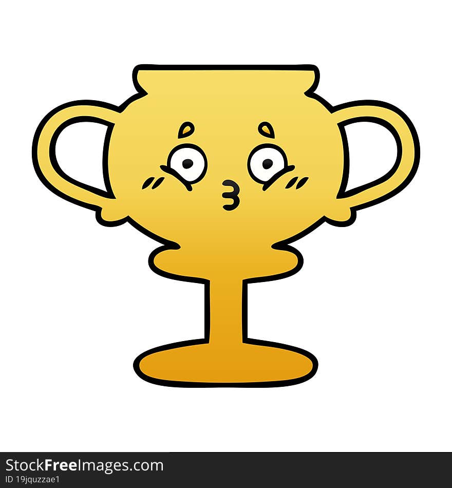 gradient shaded cartoon trophy