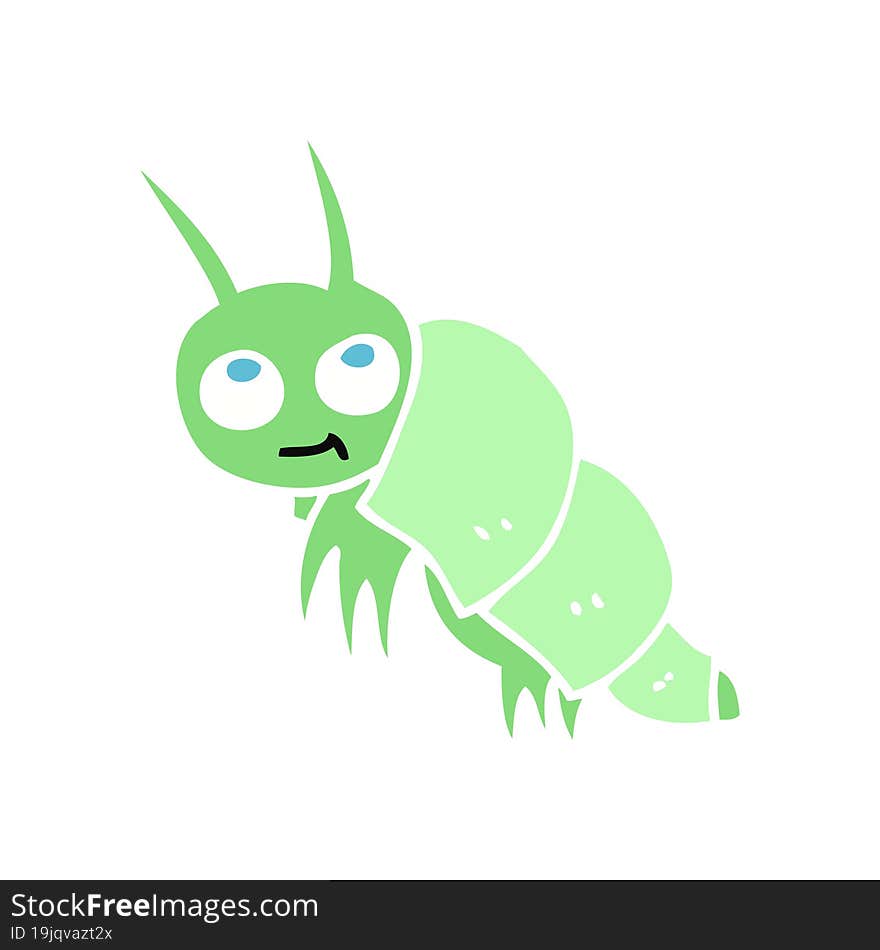 flat color illustration of little bug. flat color illustration of little bug