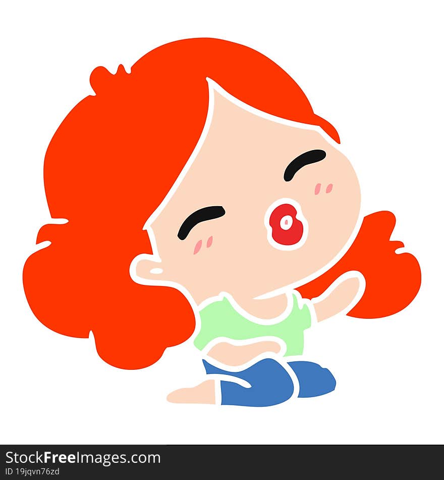 Cartoon Of Cute Kawaii Girl