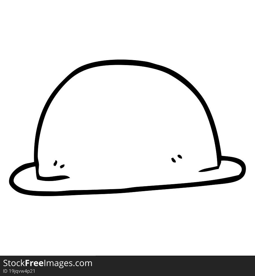 line drawing cartoon hat