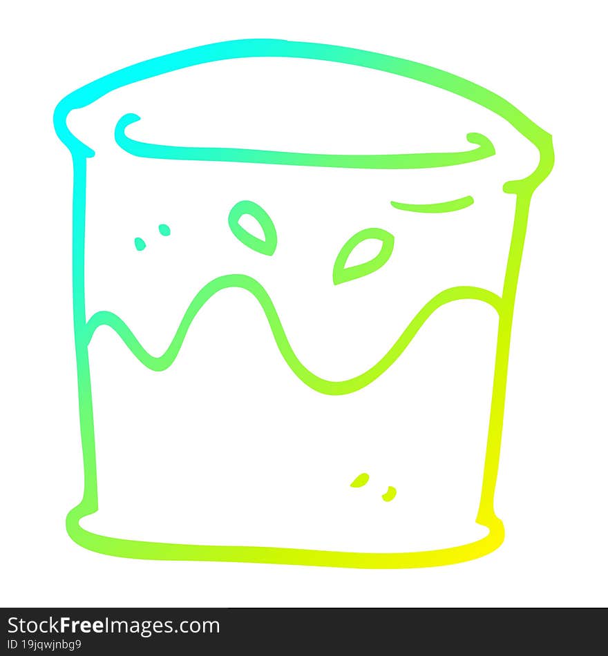 Cold Gradient Line Drawing Cartoon Drink In Glass Tumbler