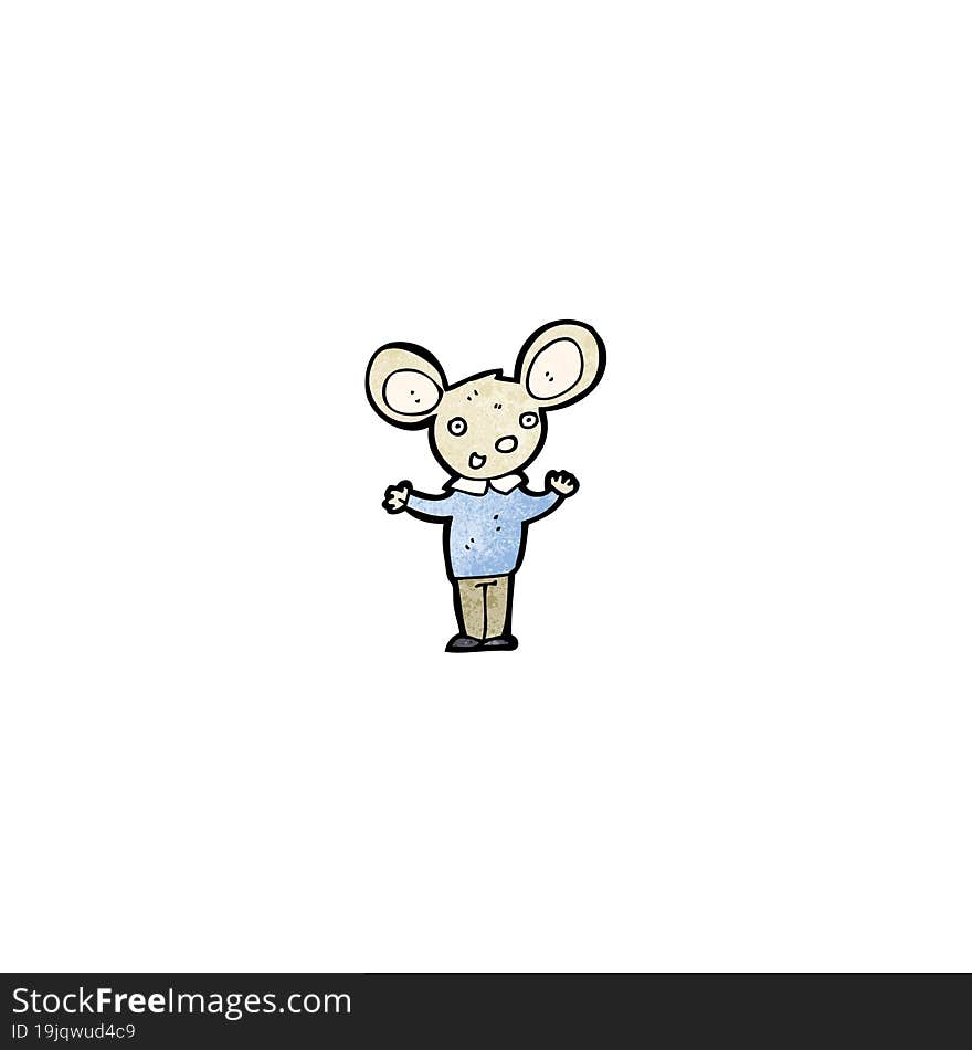 cartoon mouse with clothes