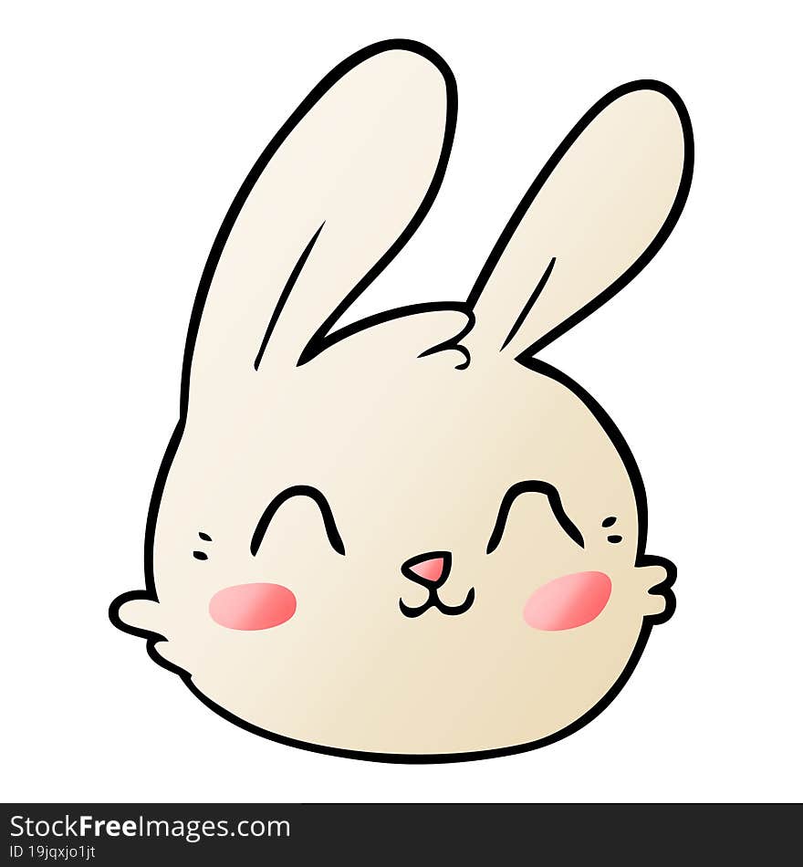 cartoon rabbit face. cartoon rabbit face