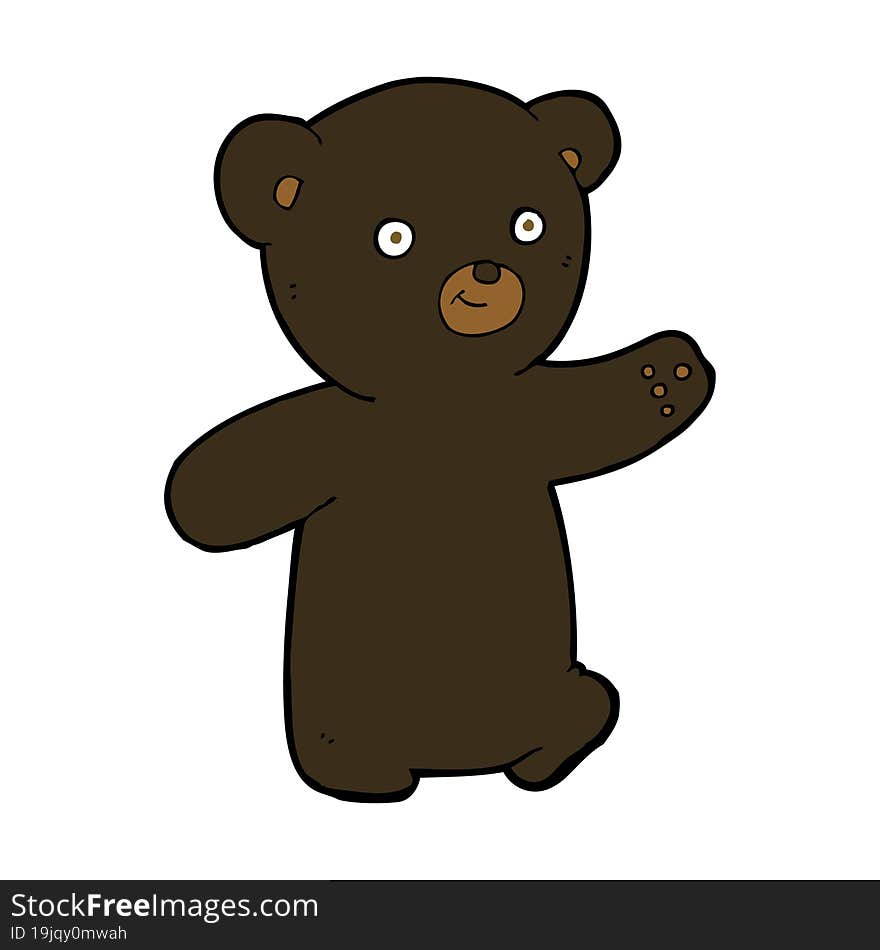 Cartoon Black Bear Cub