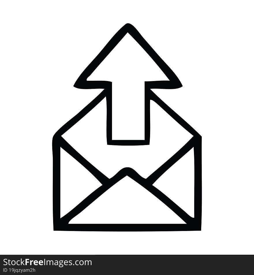 Line Drawing Cartoon Email Sign