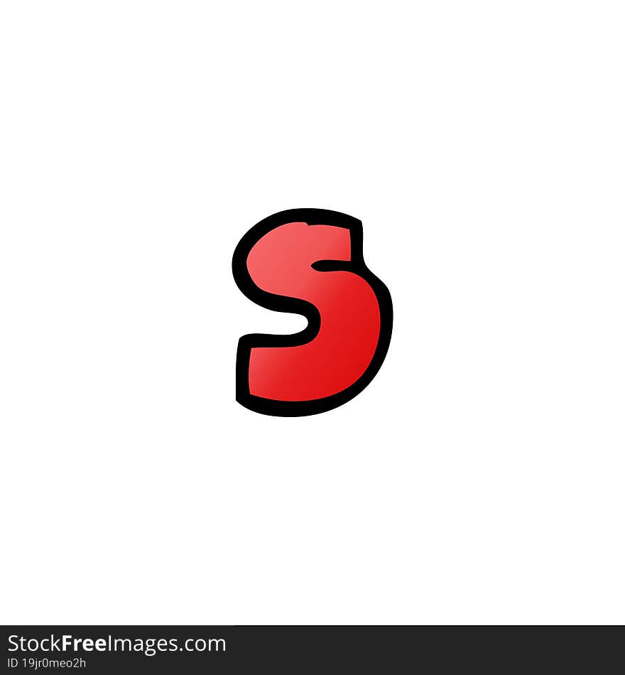 cartoon doodle letter s