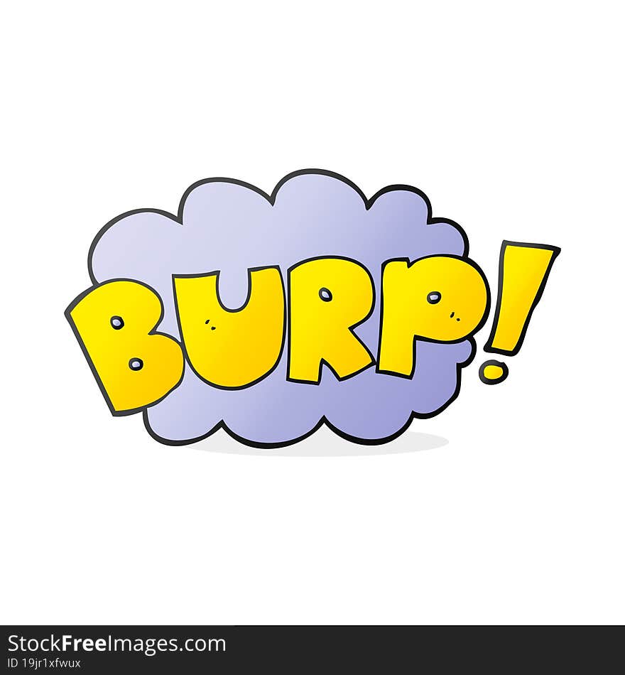 cartoon burp text