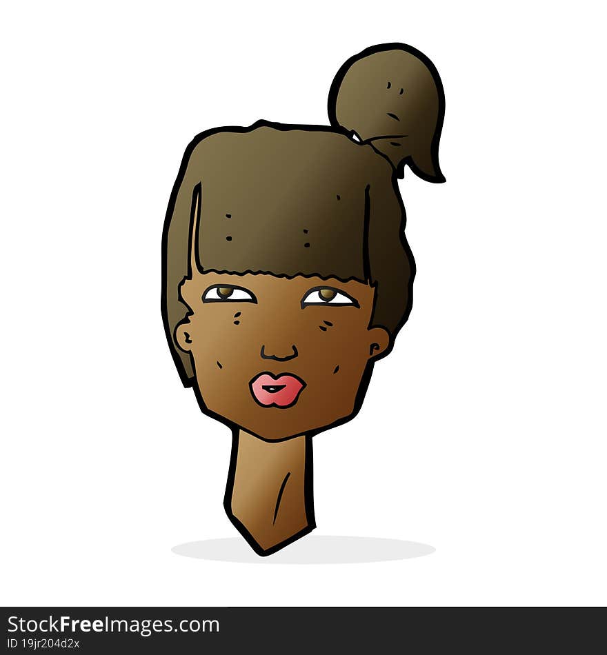 Cartoon Female Head