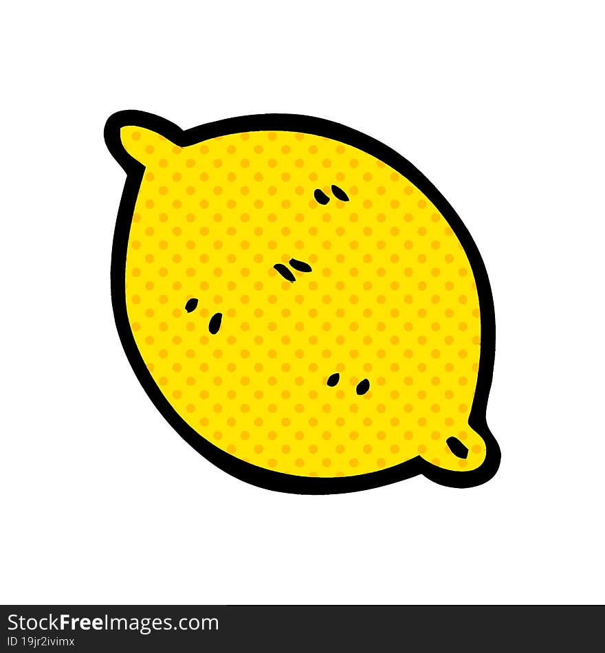 cartoon doodle organic lemon