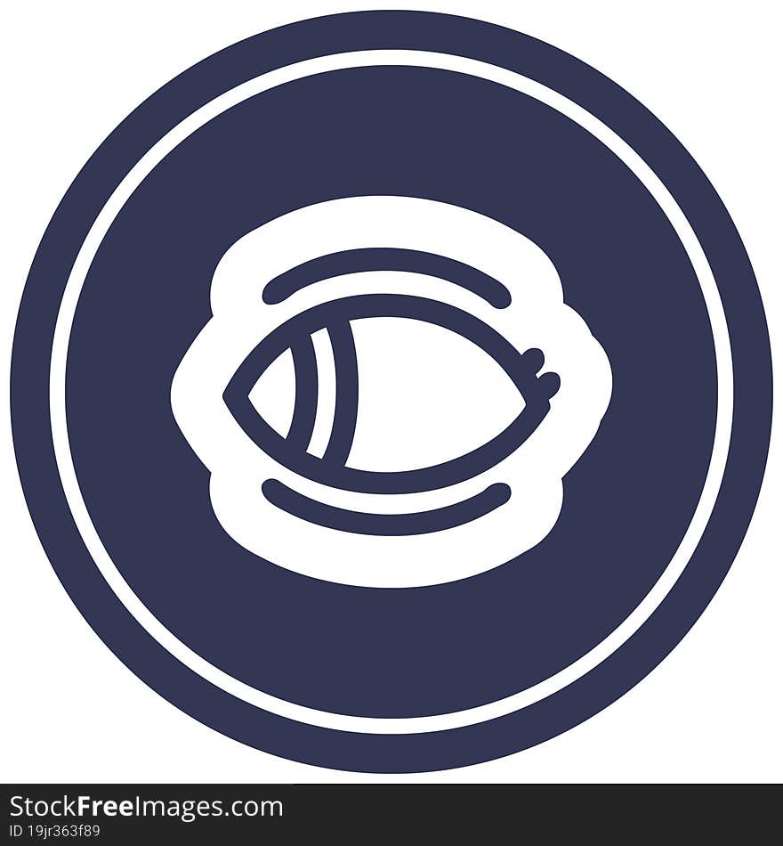 Staring Eye Circular Icon