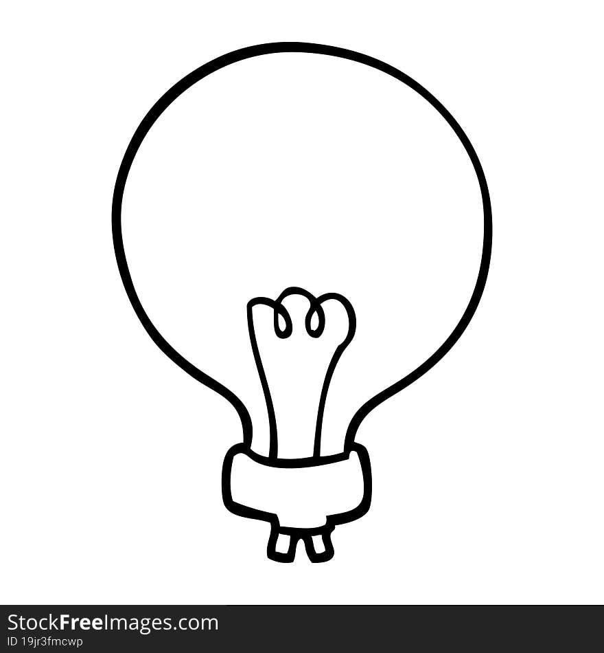 Line Drawing Cartoon Light Bulb