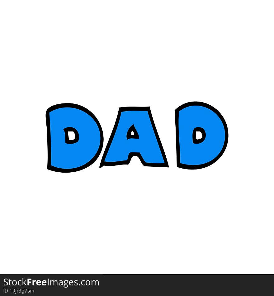 Cartoon Word Dad