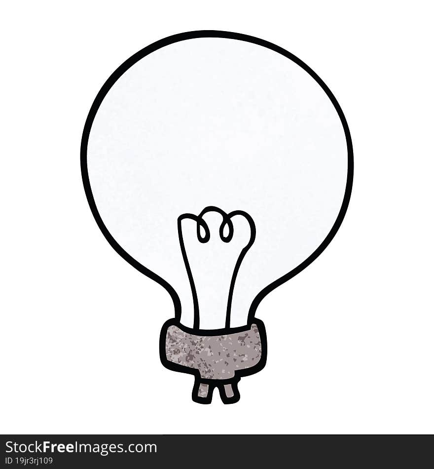 cartoon doodle light bulb