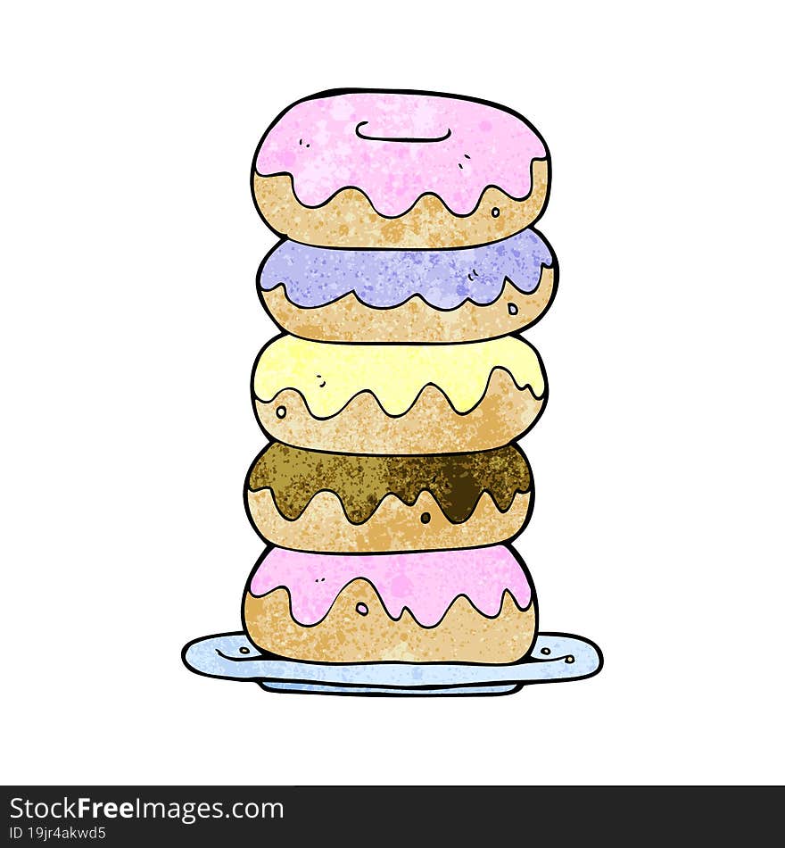 cartoon plate of donuts