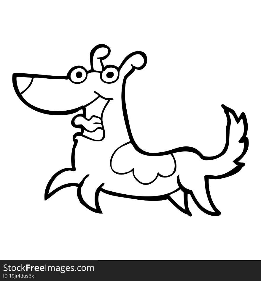 Happy Dog Cartoon