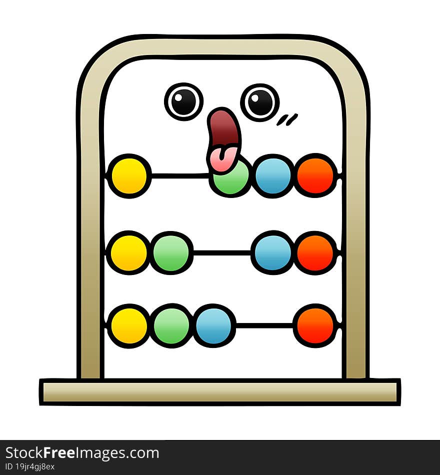 Gradient Shaded Cartoon Abacus