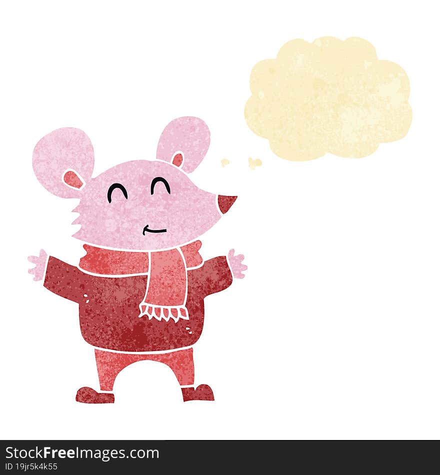 Cartoon Mouse With Thought Bubble