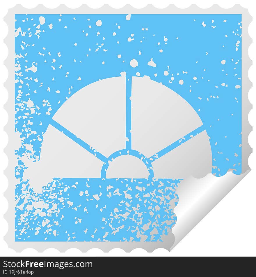 distressed square peeling sticker symbol math equipment