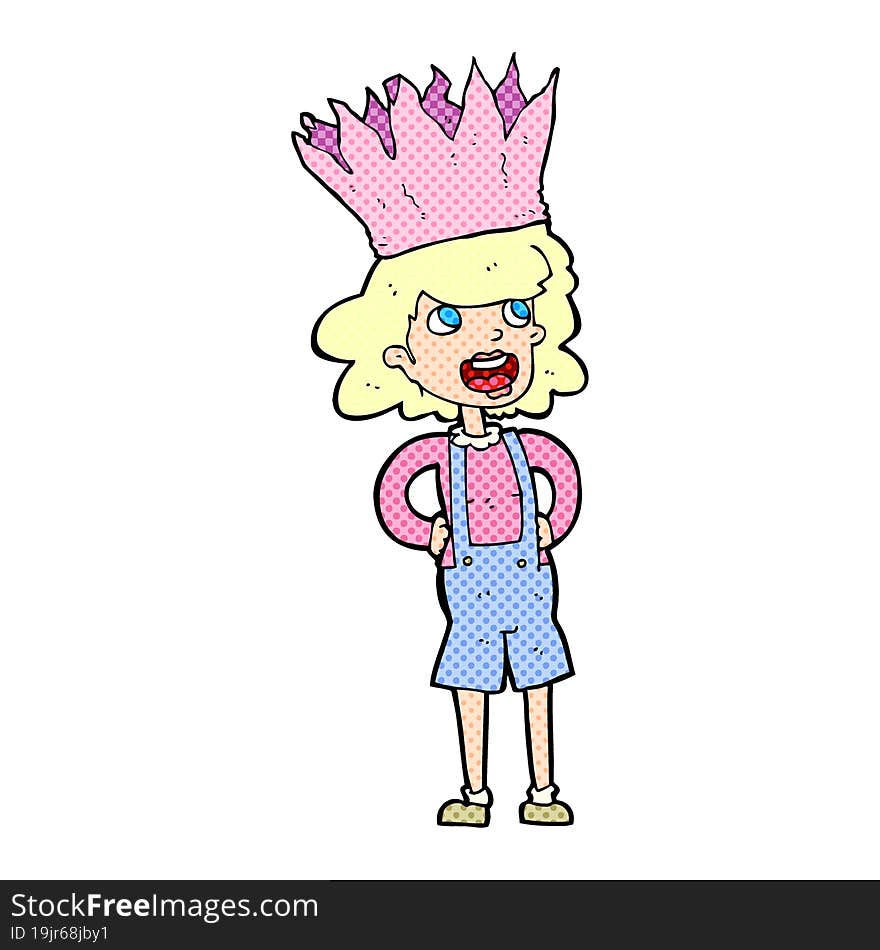 Cartoon Person Wearing Crown