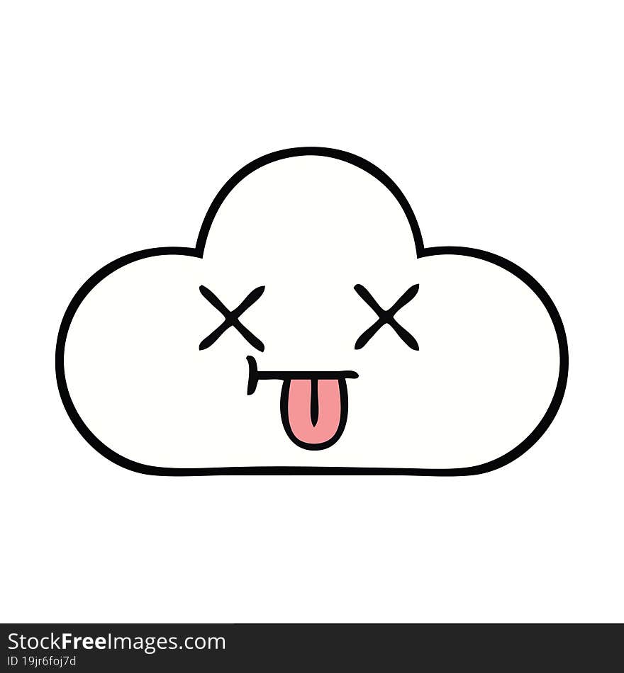 Cute Cartoon White Cloud