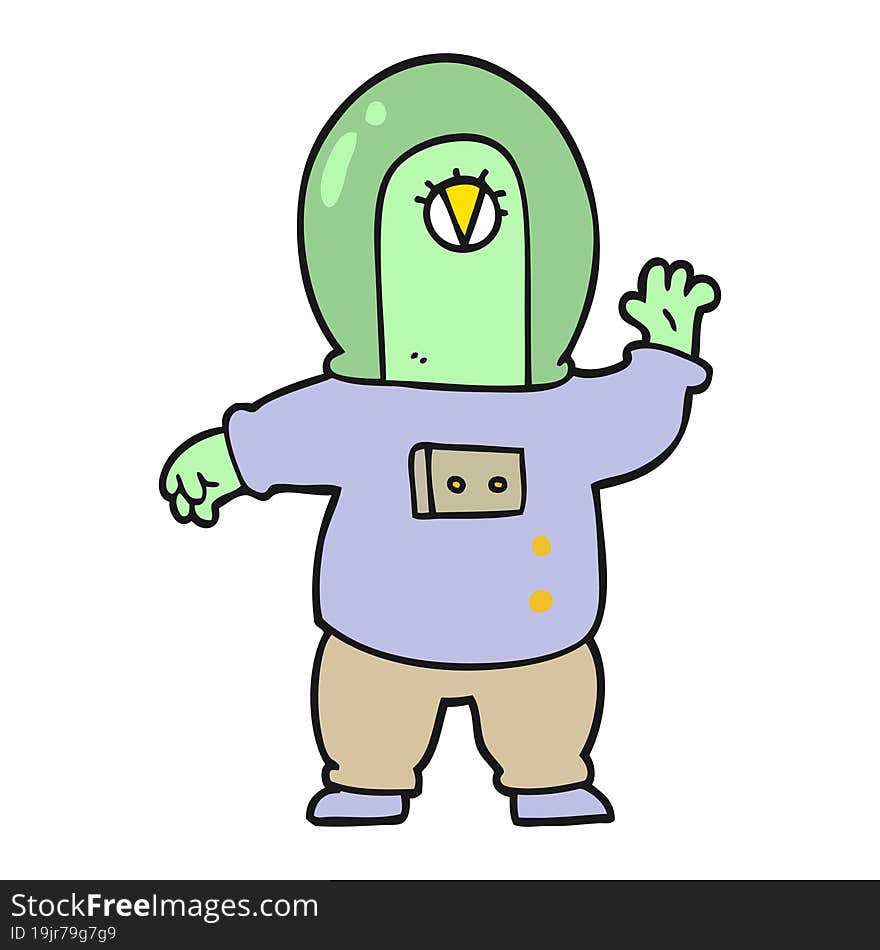 cartoon space alien