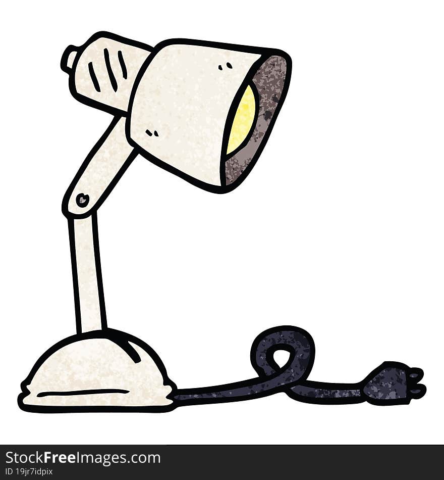 cartoon doodle desk lamp