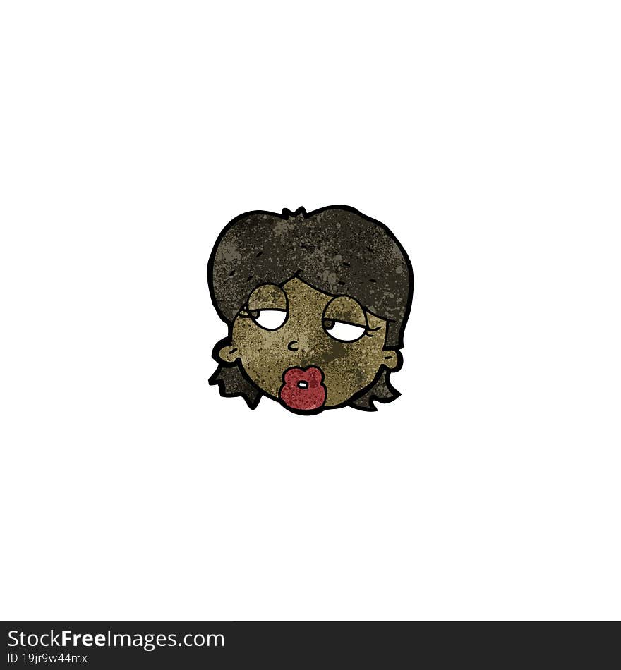 cartoon bored woman