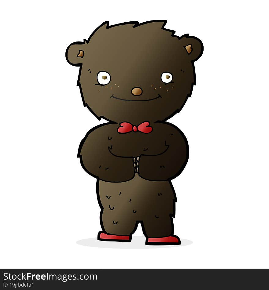 cartoon little black bear