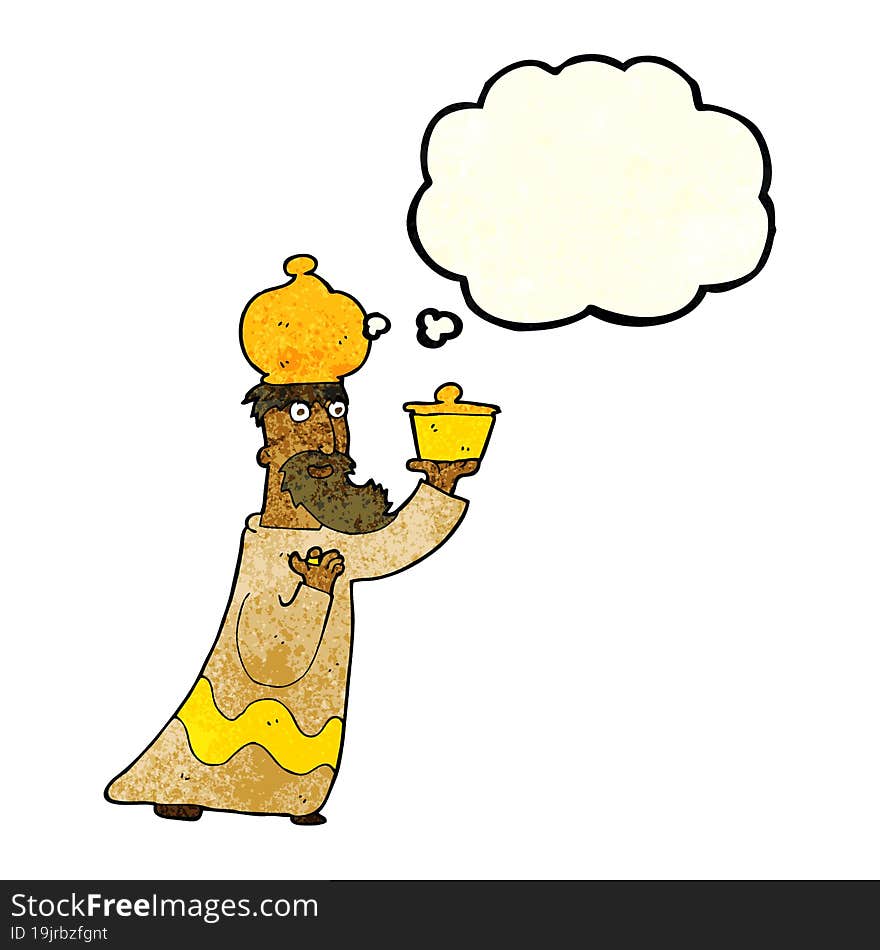 one of the three wise men with thought bubble