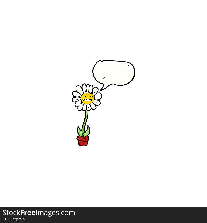 Cartoon Talking Flower