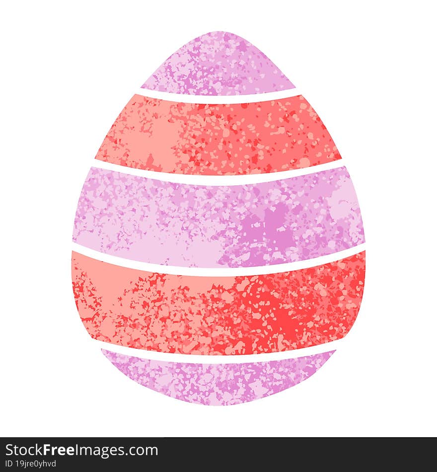 Quirky Retro Illustration Style Cartoon Easter Egg