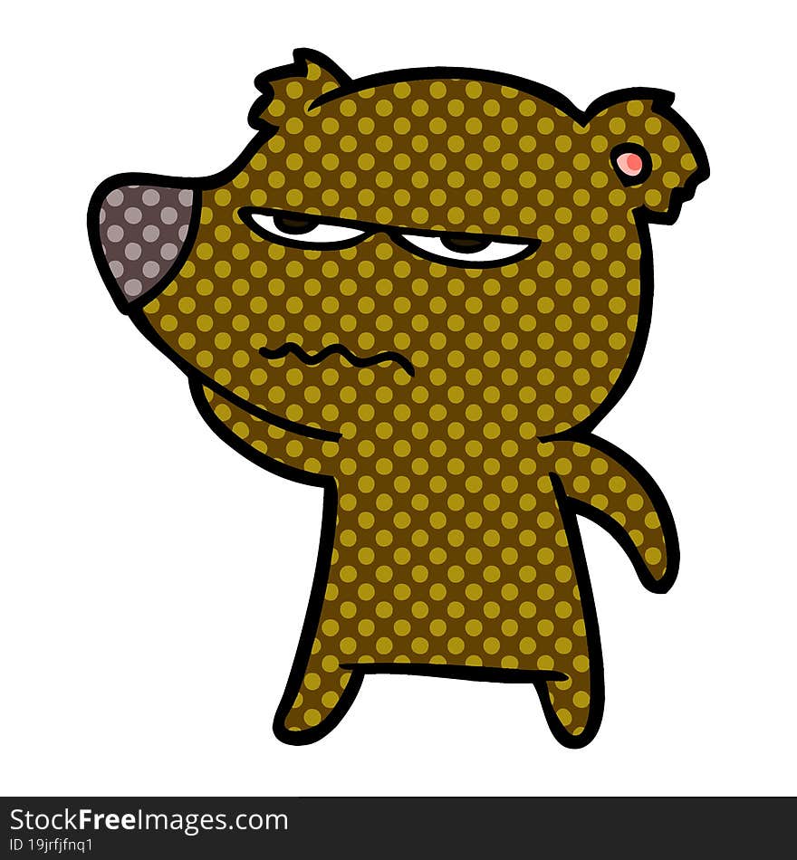 angry bear cartoon. angry bear cartoon