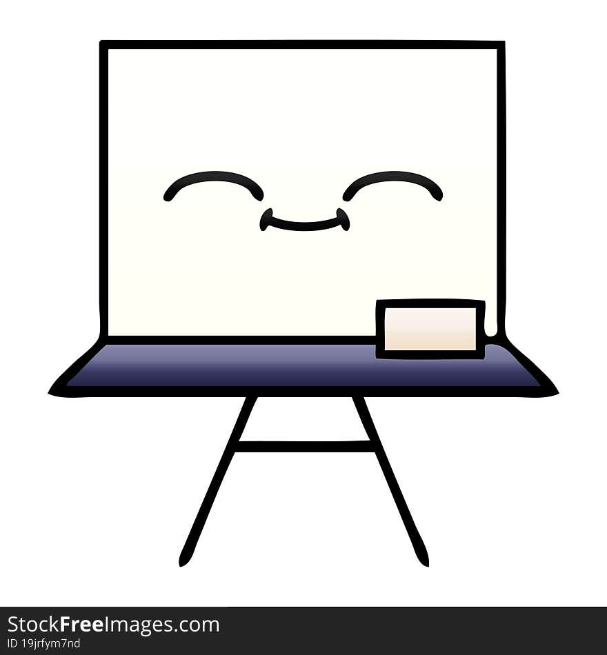 gradient shaded cartoon white board