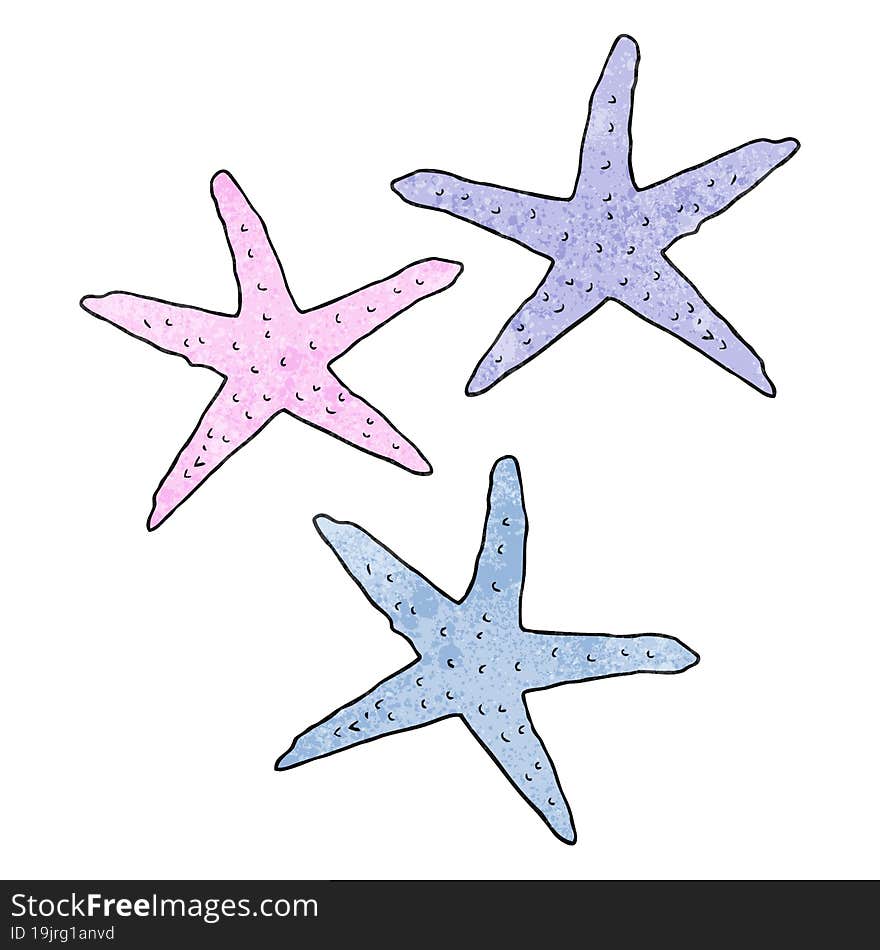 textured cartoon starfish